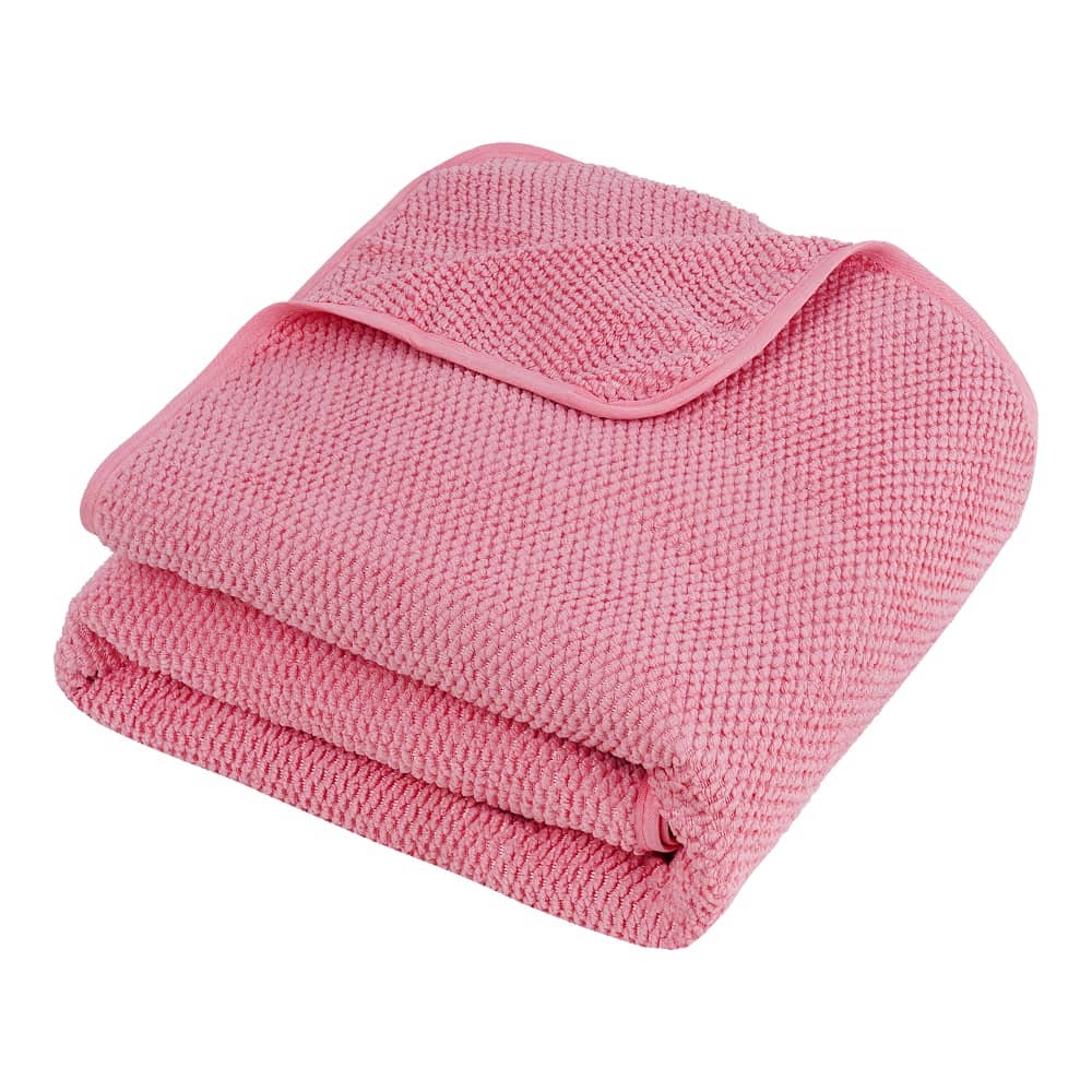 FEZORA Pack of 1 Microfibre 350 -GSM Bath Towel ( Peach ) - Towels | Buy online on ZillyBuy