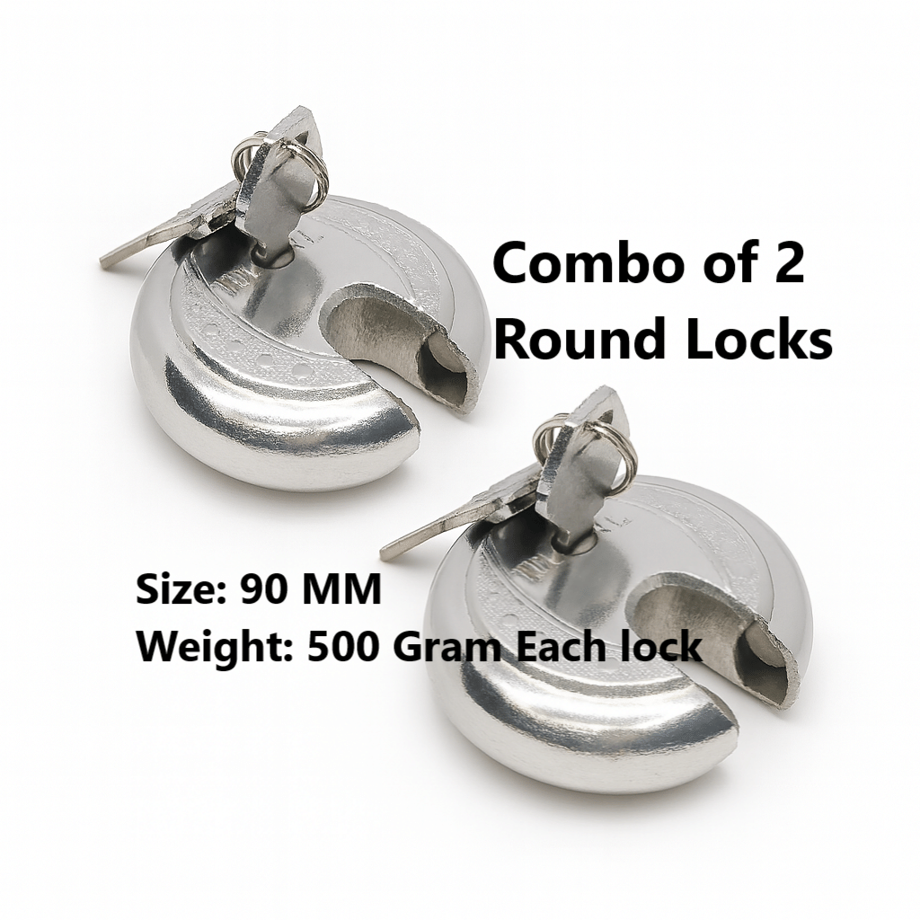 Set of 2, Heavy lock for main gate, big round door lock, round padlocks for home room 3 keys tala 4 shop doorlock safety duty double look under economical price, padlocks for gate, shutter locks for home, lock and keys for home