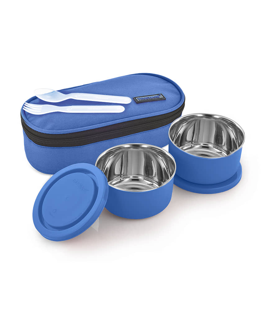 Trueware Executive Microwave Safe Stainless Steel Lunch Box 2 - Container ( Pack of 1 )