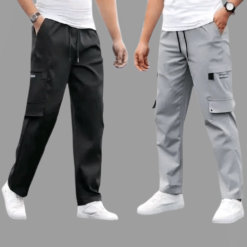 AGRAYYANA Black Lycra Men's Trackpants ( Pack of 2 ) - Track Pants | Buy online on ZillyBuy