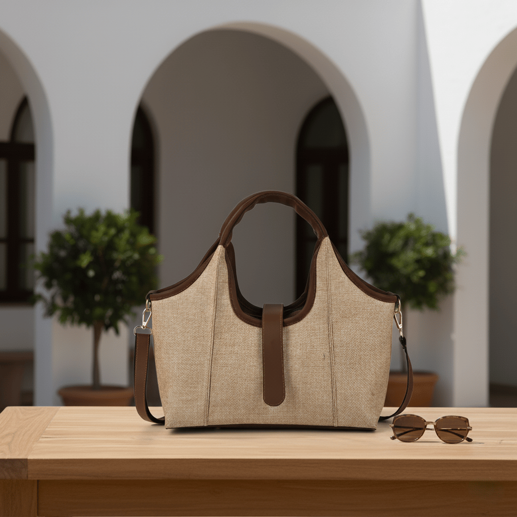 ENSAC Hobo Bag Jute Set of 1 ( Beige ) - Handbags | Buy online on ZillyBuy