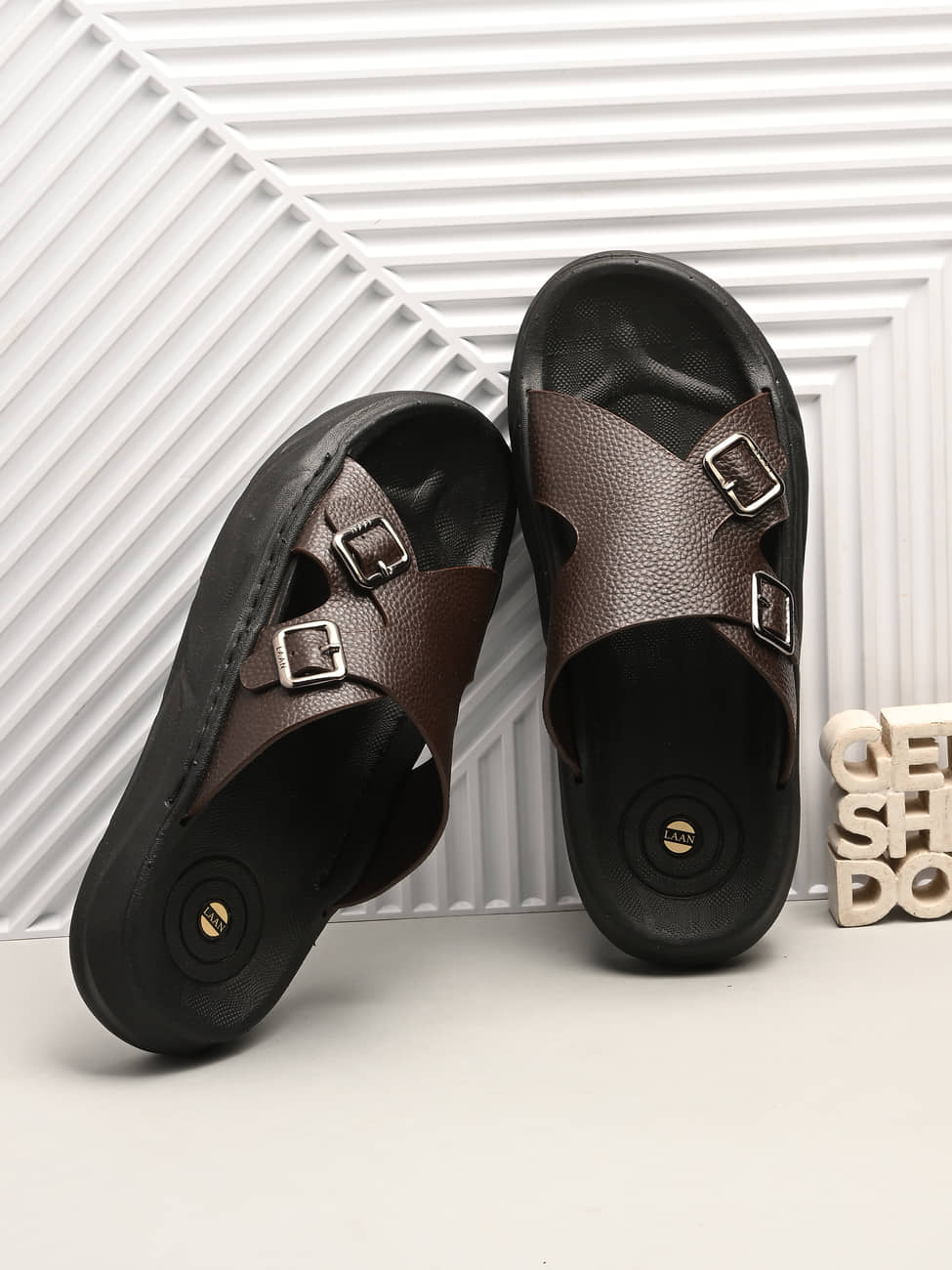 NAAL Brown Men's Slide Flip Flop
