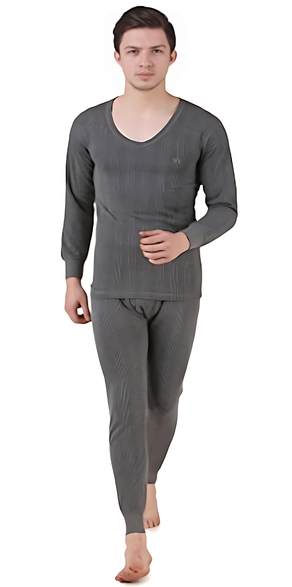 Hap Kings Pack of 1 Cotton Thermal Sets For Men's ( Grey )