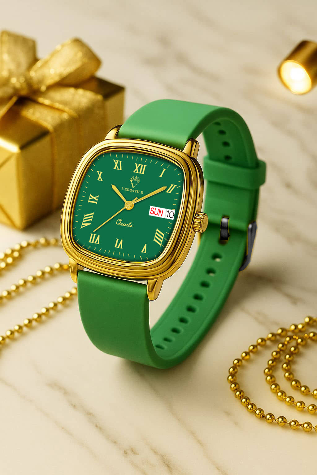 Versatile Mint Green Silicon Analog Men's Watch