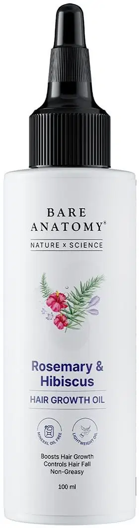 Bare Anatomy Rosemary & Hibiscus Hair Growth Oil enriched with Bhringraj, 100 ml