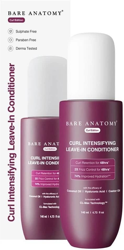 Bare Anatomy Curl Intensifying Leave In Conditioner Cream, 140 ml