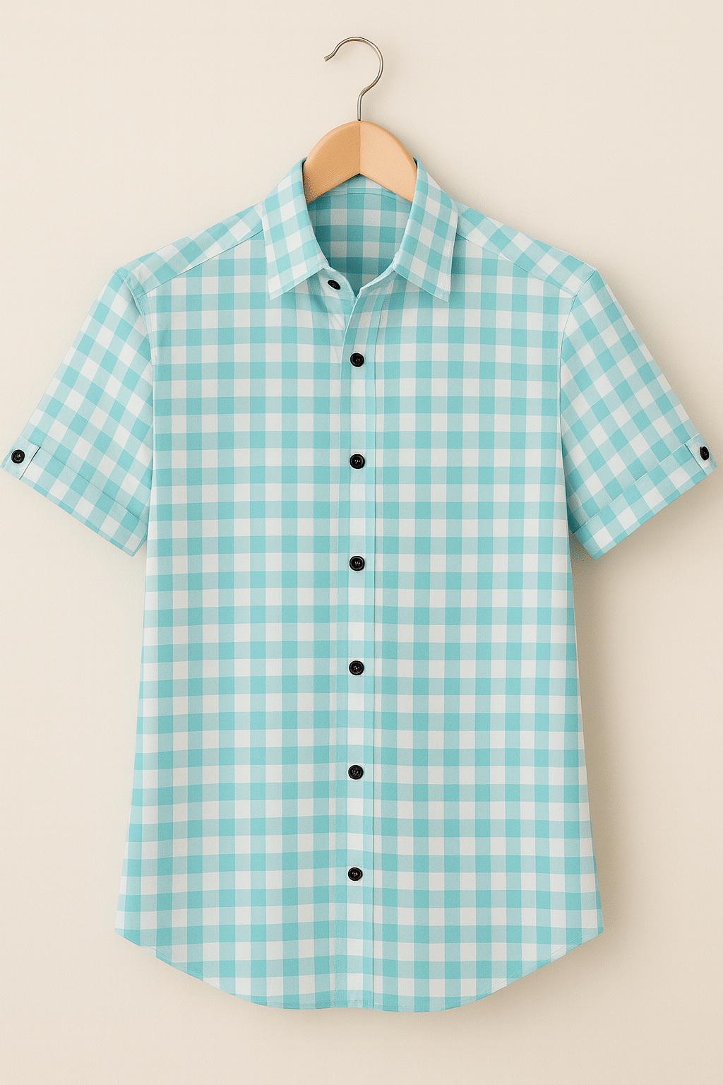IQIVLI Cotton Blend Regular Fit Checks Half Sleeves Men's Casual Shirt - Green ( Pack of 1 )