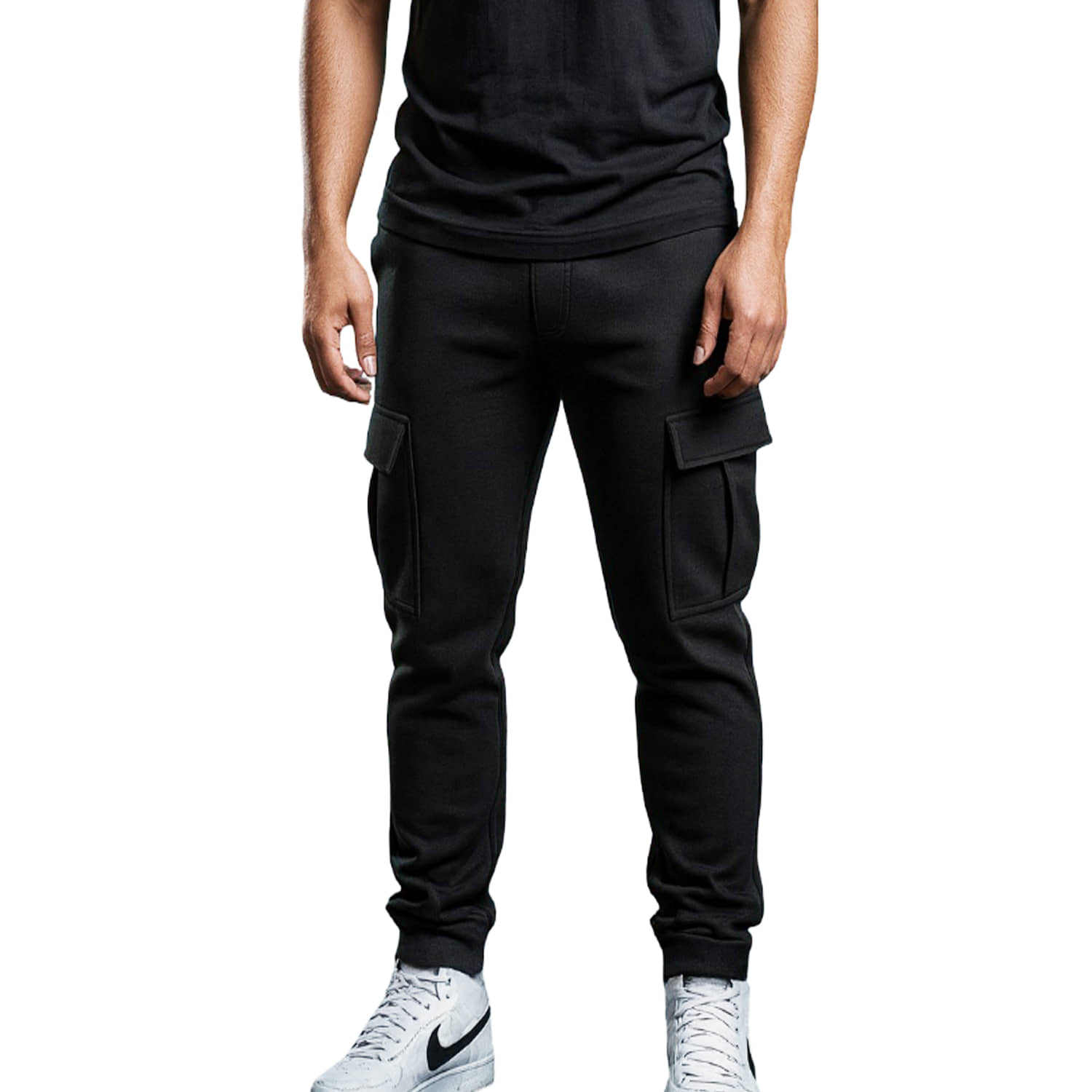 Neduvel Black Cotton Men's Joggers ( Pack of 1 ) - Track Pants | Buy online on ZillyBuy