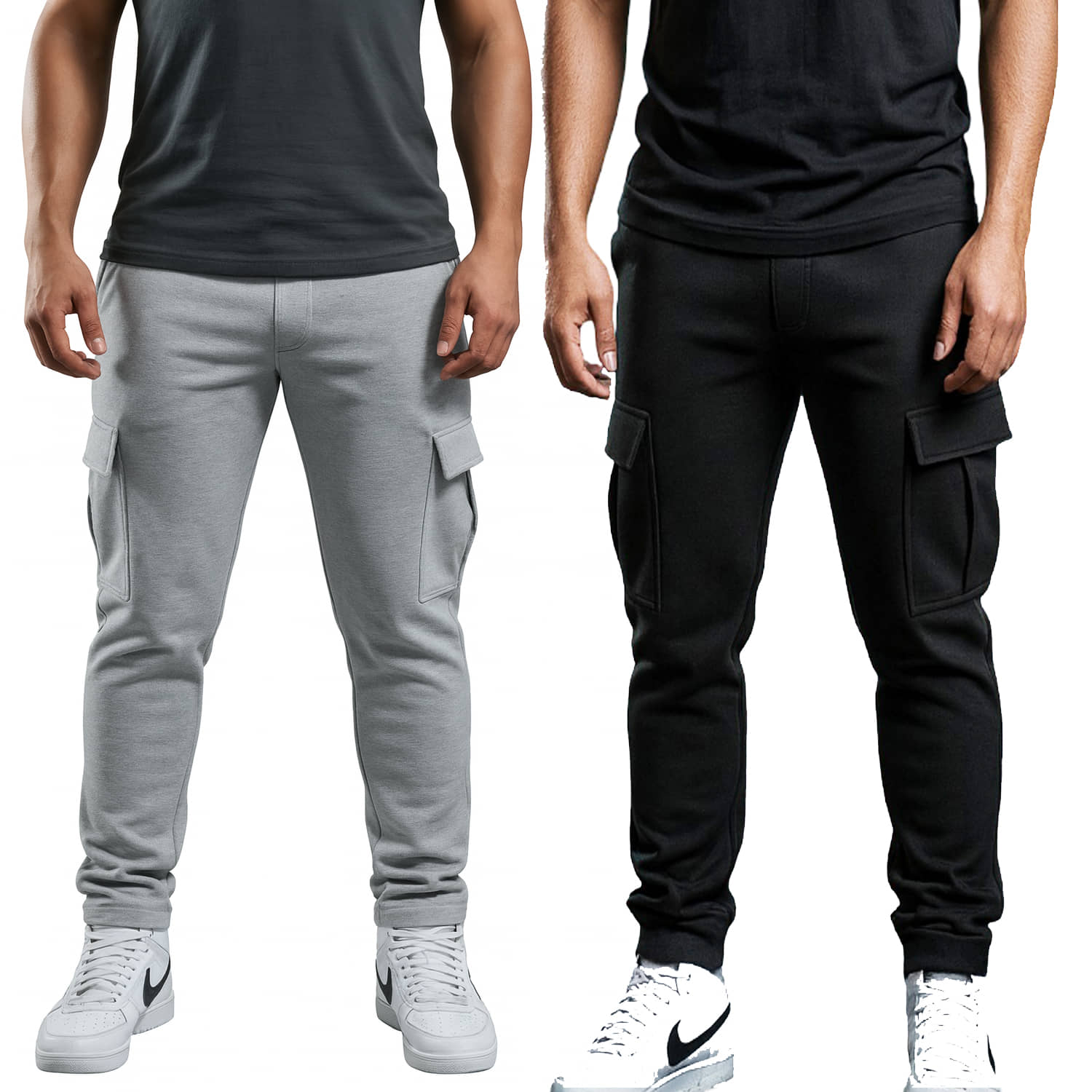 Neduvel Multicolor Cotton Men's Joggers ( Pack of 2 ) - Track Pants | Buy online on ZillyBuy
