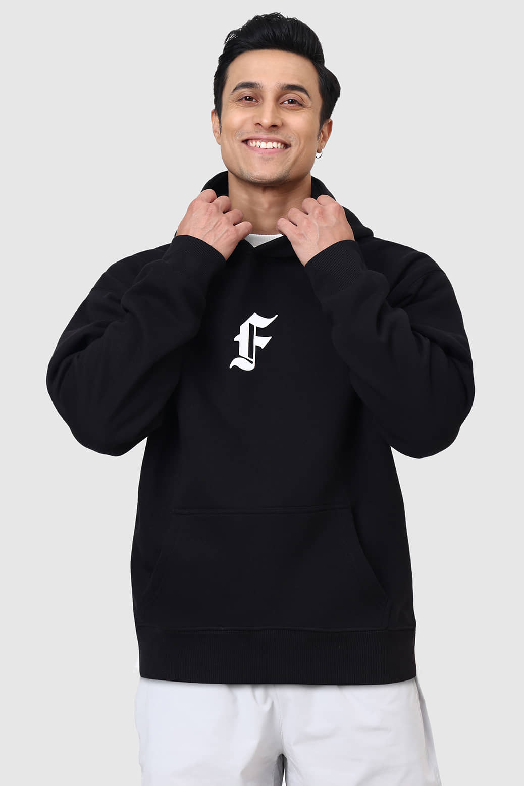 Fuaark Cotton High Neck Men's Sweatshirt - Black ( Pack of 1 )