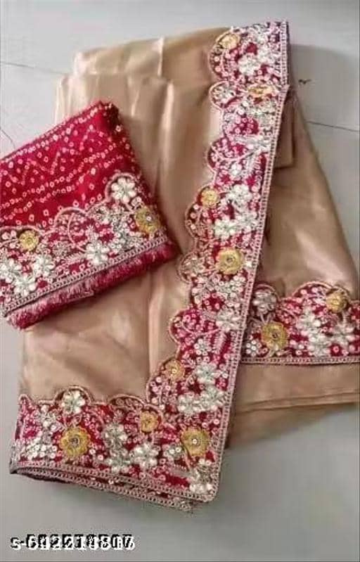 Shivadit ethnic Chiffon Solid Regular Saree With Unstitched Blouse Piece ( Cream ) - Sarees | Buy online on ZillyBuy
