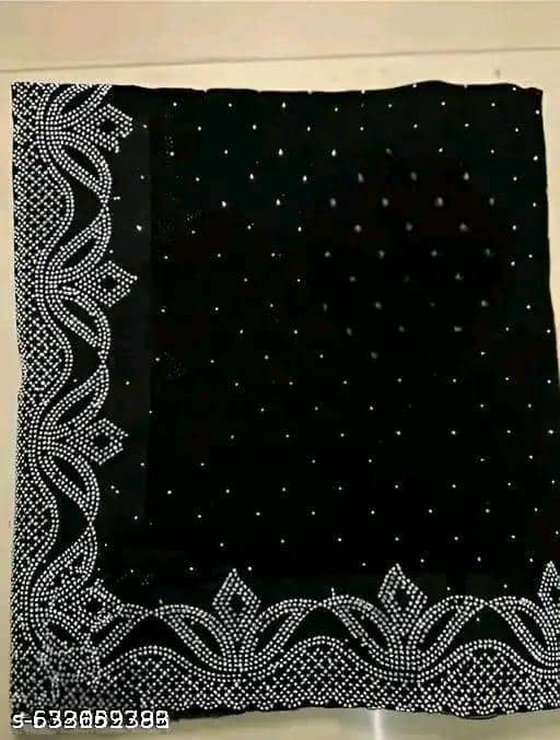 Shivadit ethnic Georgette Embellished Regular Saree With Unstitched Blouse Piece ( Black ) - Sarees | Buy online on ZillyBuy