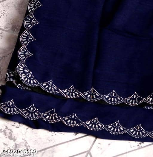 Shivadit ethnic Georgette Solid Regular Saree With Unstitched Blouse Piece ( Blue ) - Sarees | Buy online on ZillyBuy