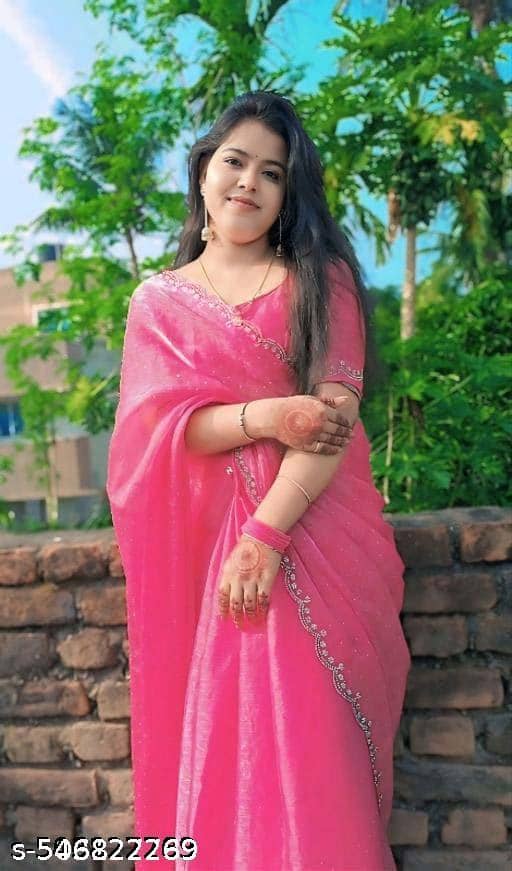 Shivadit ethnic JImmy Choo Embellished Regular Saree With Unstitched Blouse Piece ( Pink ) - Sarees | Buy online on ZillyBuy