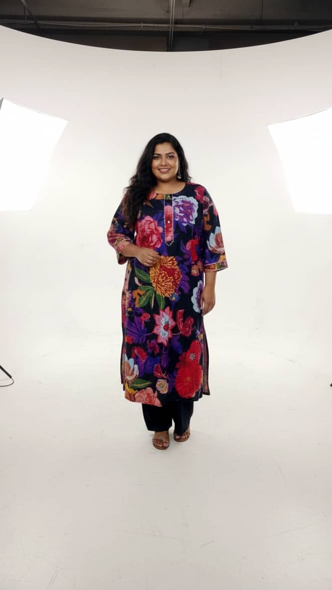 Flavia Creation Women Cotton Printed Straight Kurti ( Multicolor ) - Kurtis, Tunics | Buy online on ZillyBuy