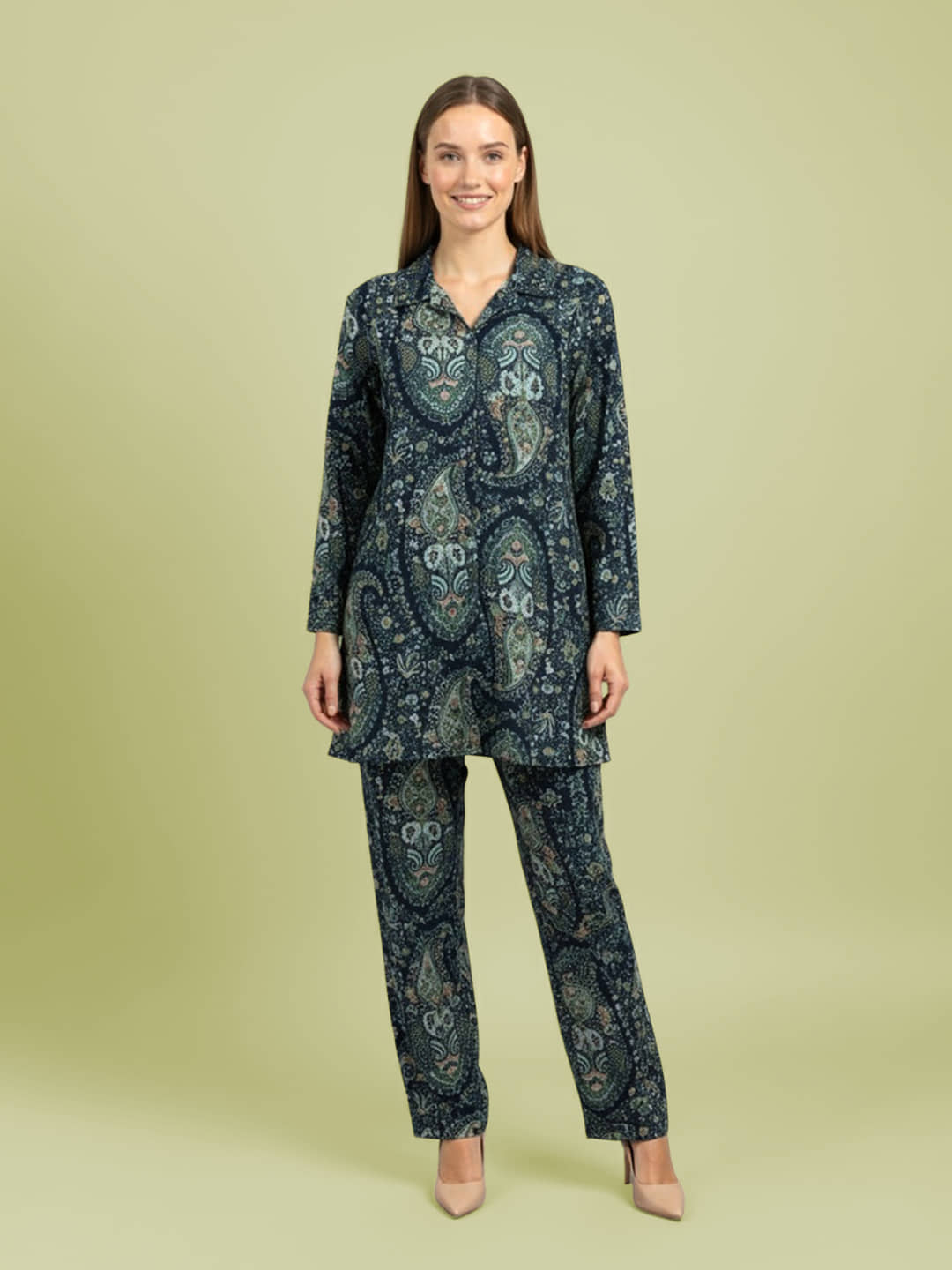 LYRA Women Printed Shirt With Trousers Co-Ord Set ( Multicolor 2 )