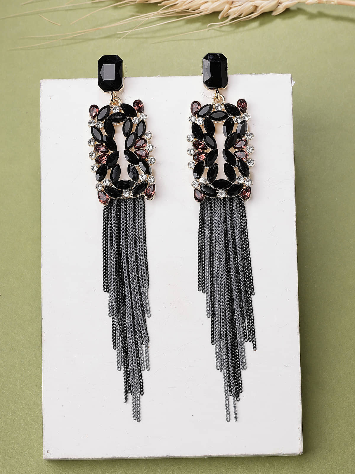 Scintillare by Sukkhi Brown Danglers Earrings ( Pack of 1 ) - Earrings | Buy online on ZillyBuy
