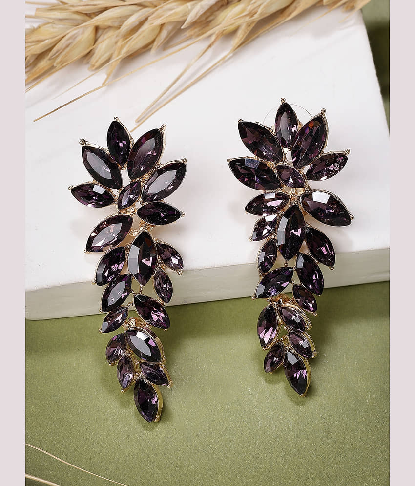 Scintillare by Sukkhi Purple Danglers Earrings ( Pack of 1 ) - Earrings | Buy online on ZillyBuy