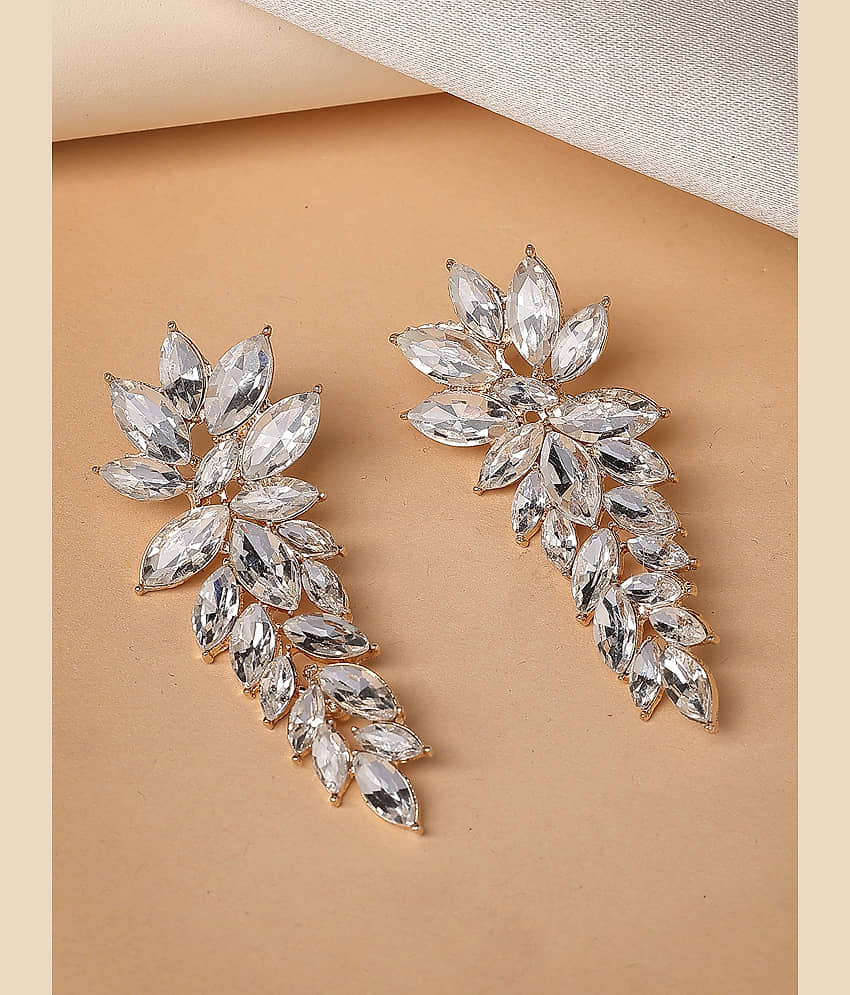 Scintillare by Sukkhi White Danglers Earrings ( Pack of 1 ) - Earrings | Buy online on ZillyBuy