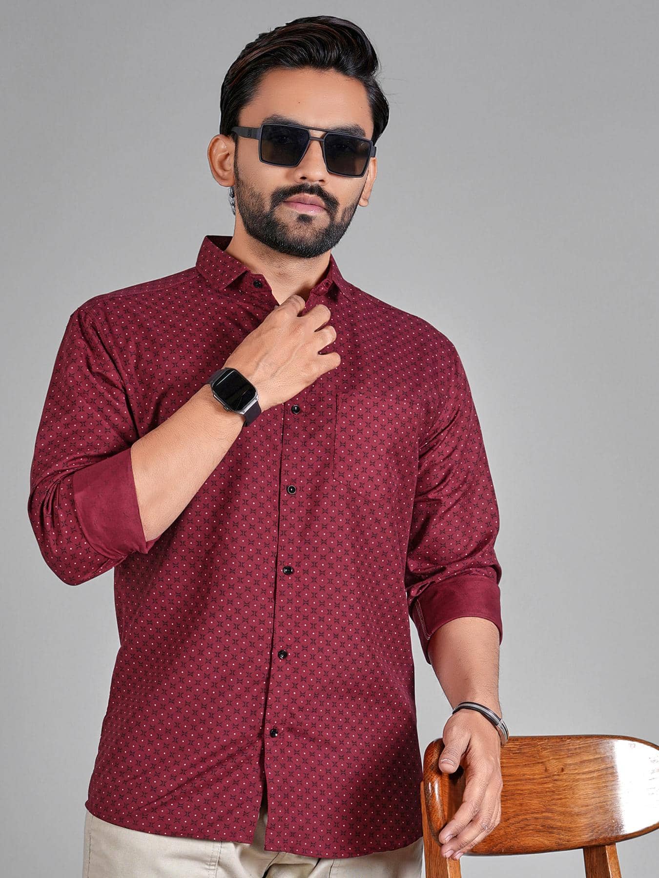 ADWYN PETER 100% Cotton Regular Fit Printed Full Sleeves Men's Casual Shirt - Multicolor 4 ( Pack of 1 )