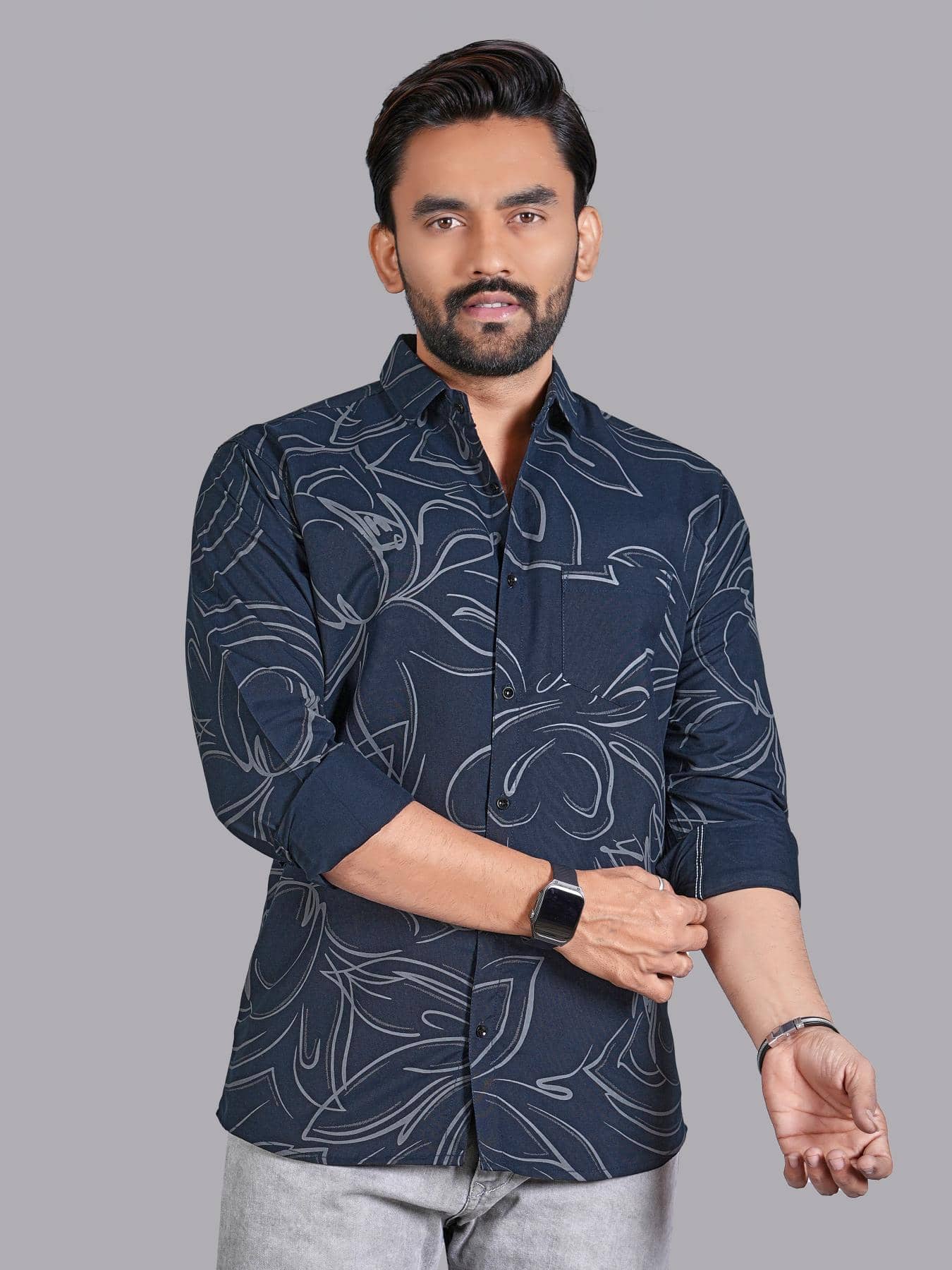 ADWYN PETER 100% Cotton Regular Fit Printed Full Sleeves Men's Casual Shirt - Multicolor 2 ( Pack of 1 )