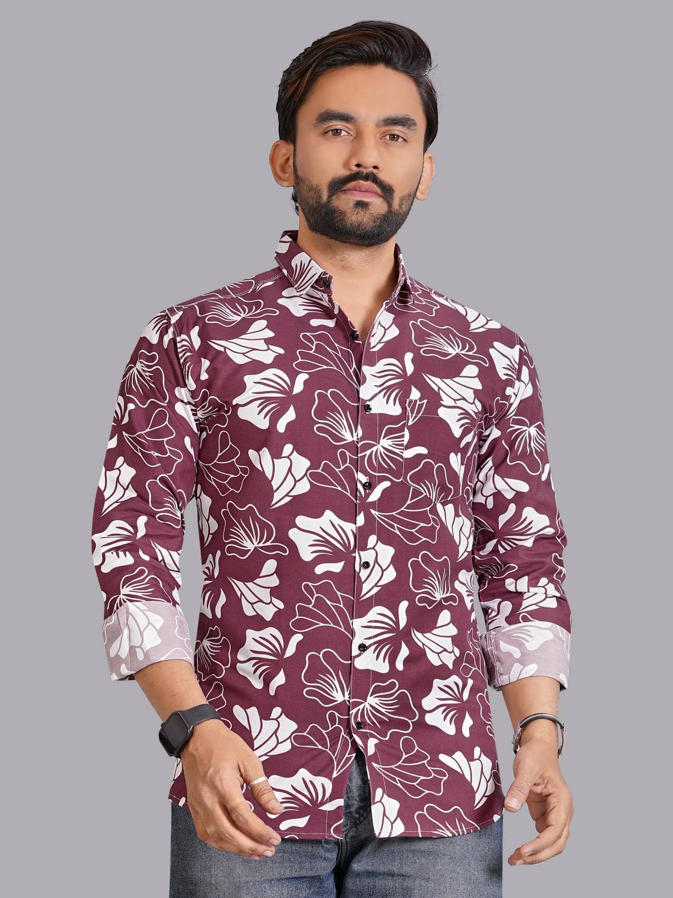 ADWYN PETER 100% Cotton Regular Fit Printed Full Sleeves Men's Casual Shirt - Multicolor 1 ( Pack of 1 )