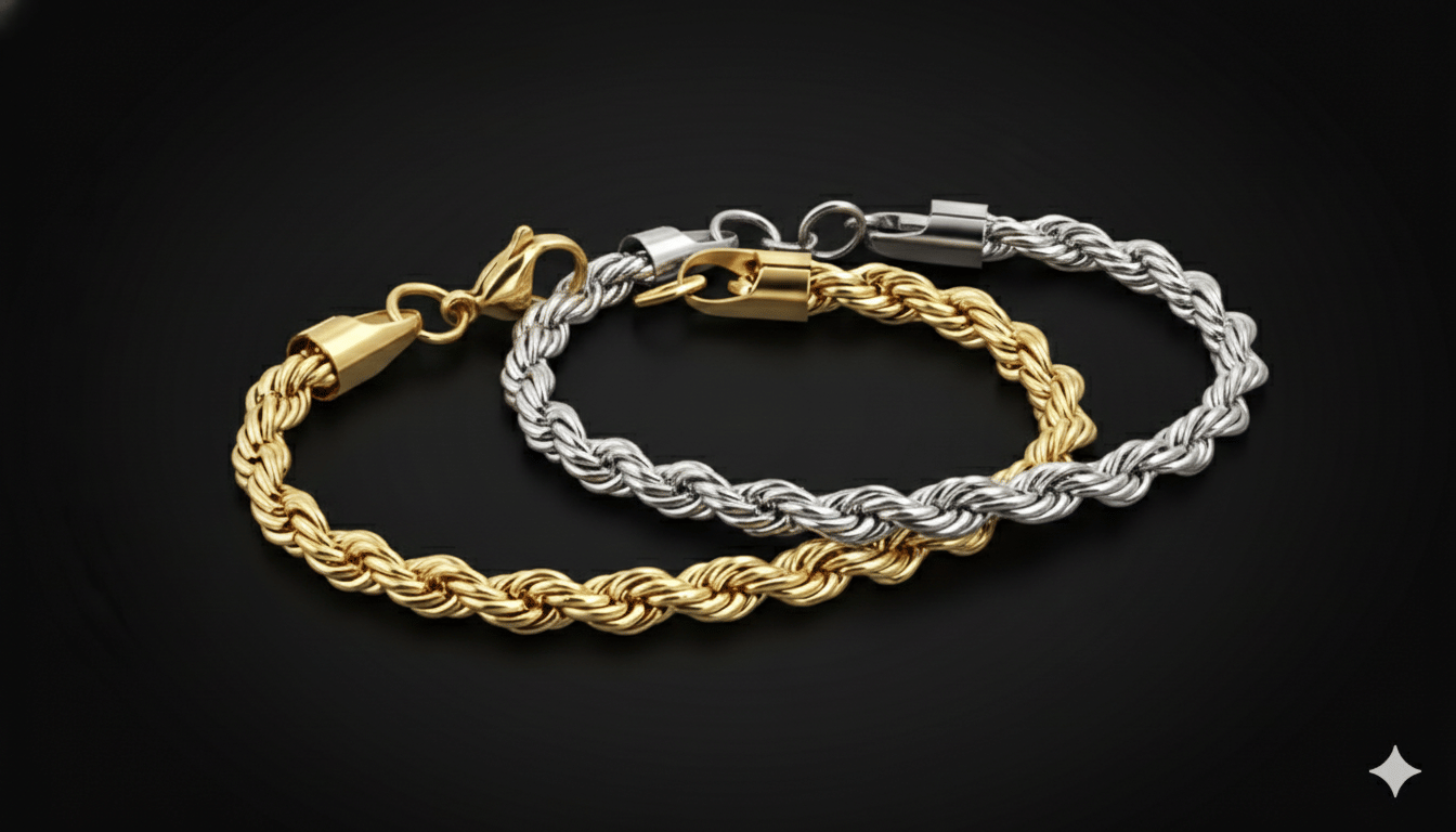 Fadiso Fashion Golden Bracelet ( Pack of 2 ) - Bangles & Bracelets | Buy online on ZillyBuy
