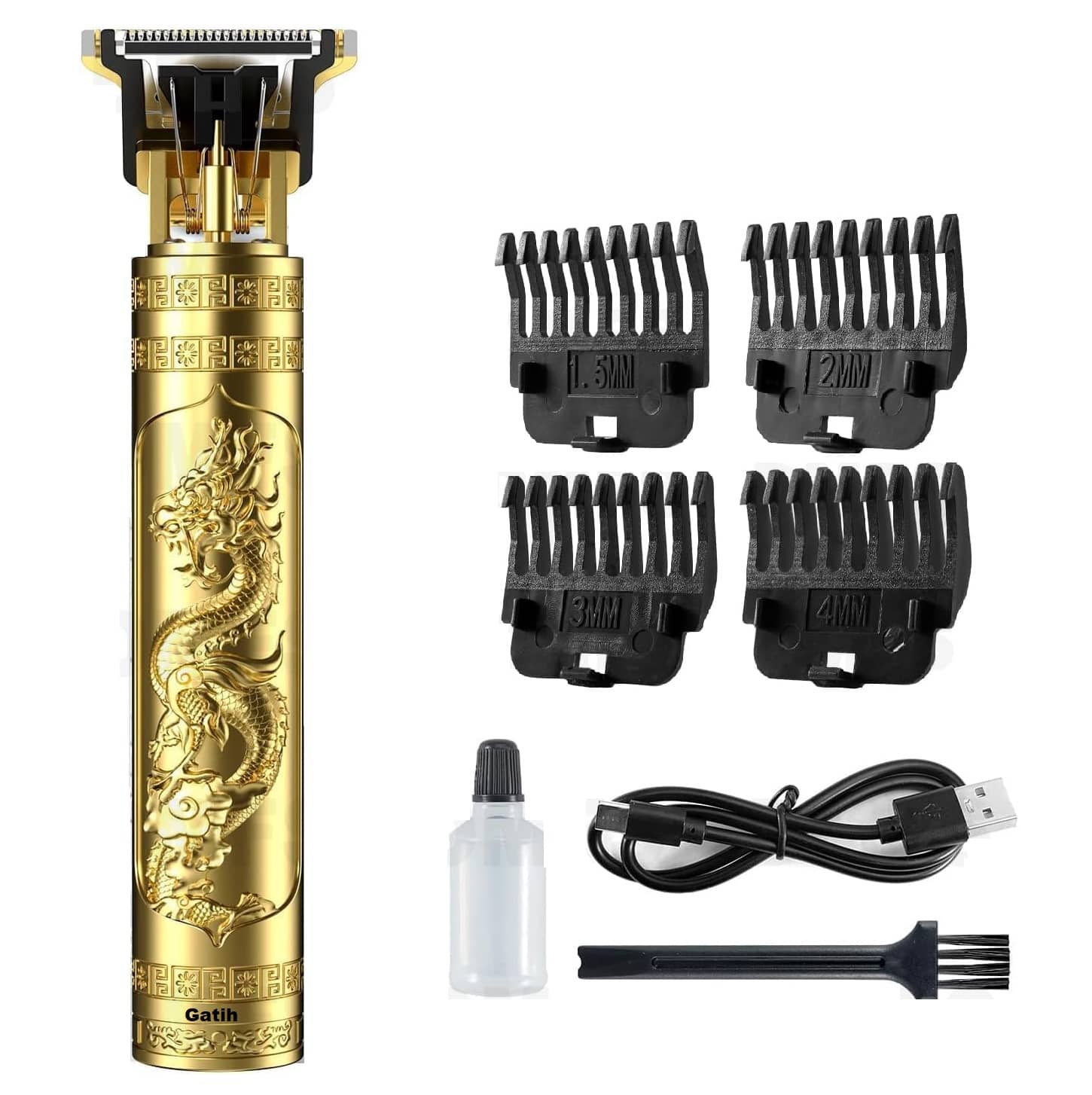 Gatih Hair Trimmer Gold Cordless Beard Trimmer With 120 minutes Runtime