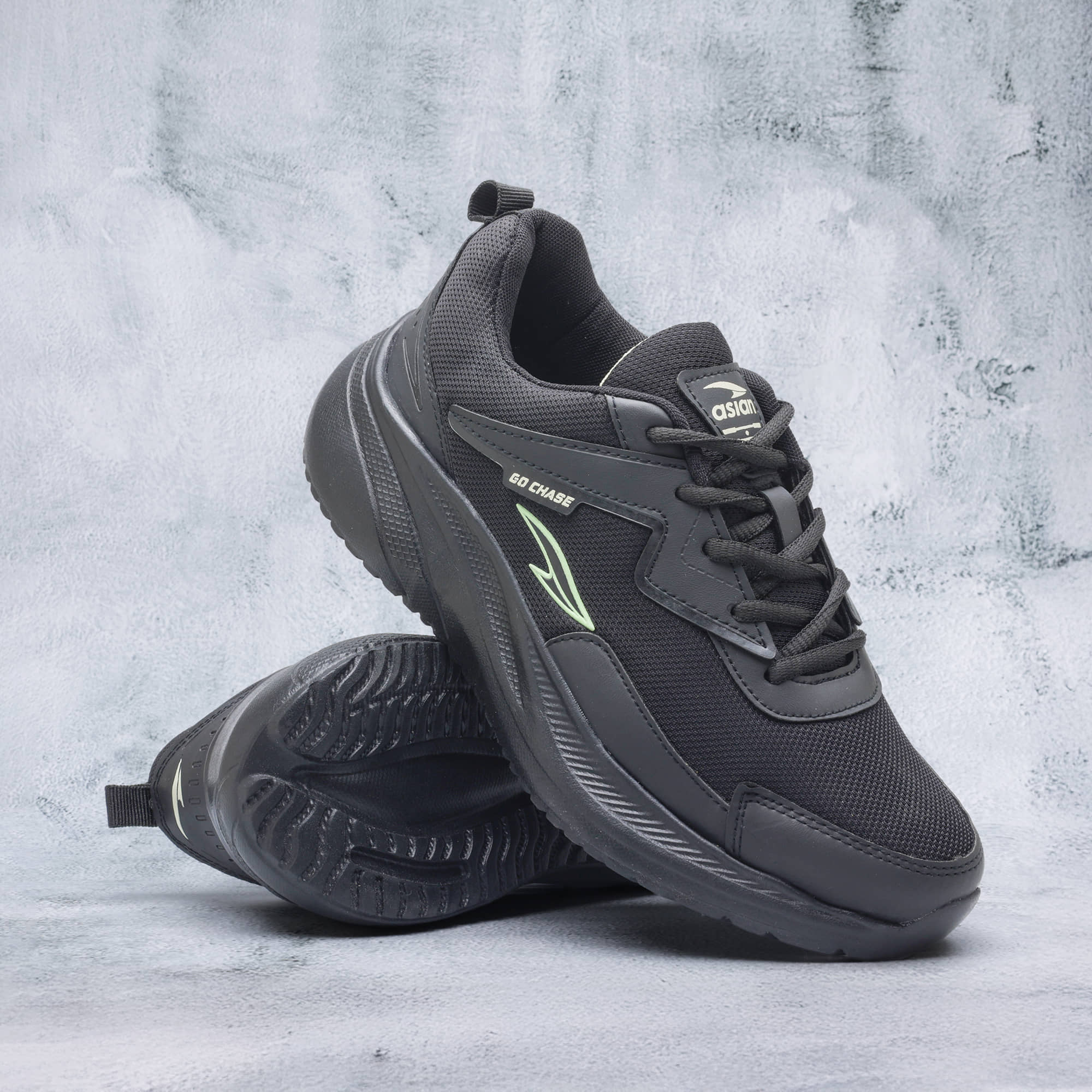 ASIAN TOOFAN-15 Black Men's Sports Running Shoes - Sports Shoes | Buy online on ZillyBuy