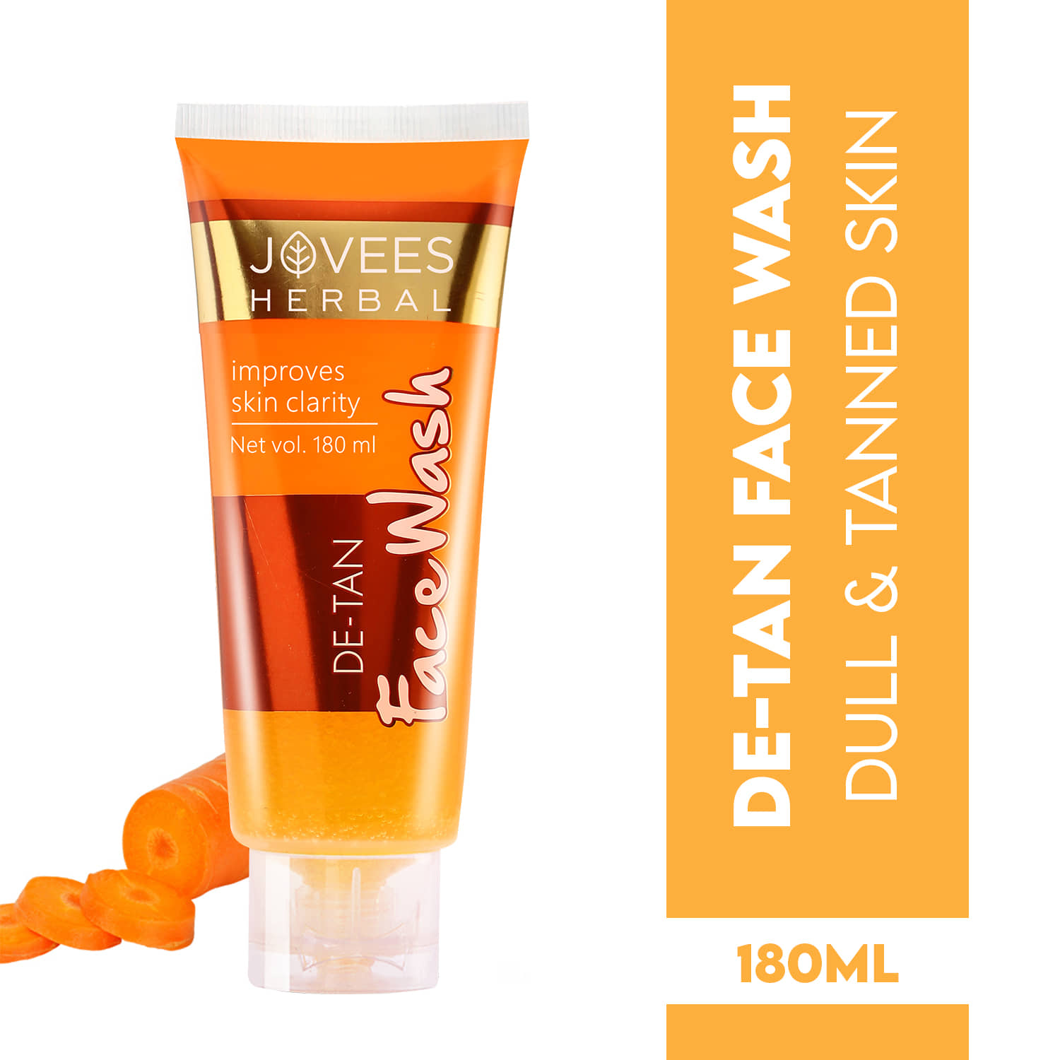 Jovees Herbal De-Tan Face Wash For Tan Removal For All Skin Type 180ml, ( Pack of 1 )