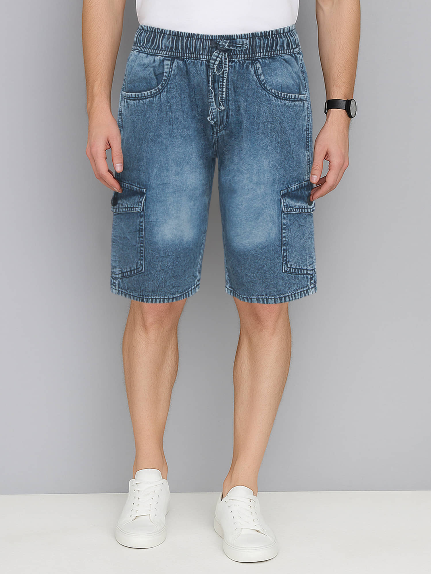 plounge Blue Denim Men's Denim Shorts ( Pack of 1 ) - Shorts | Buy online on ZillyBuy