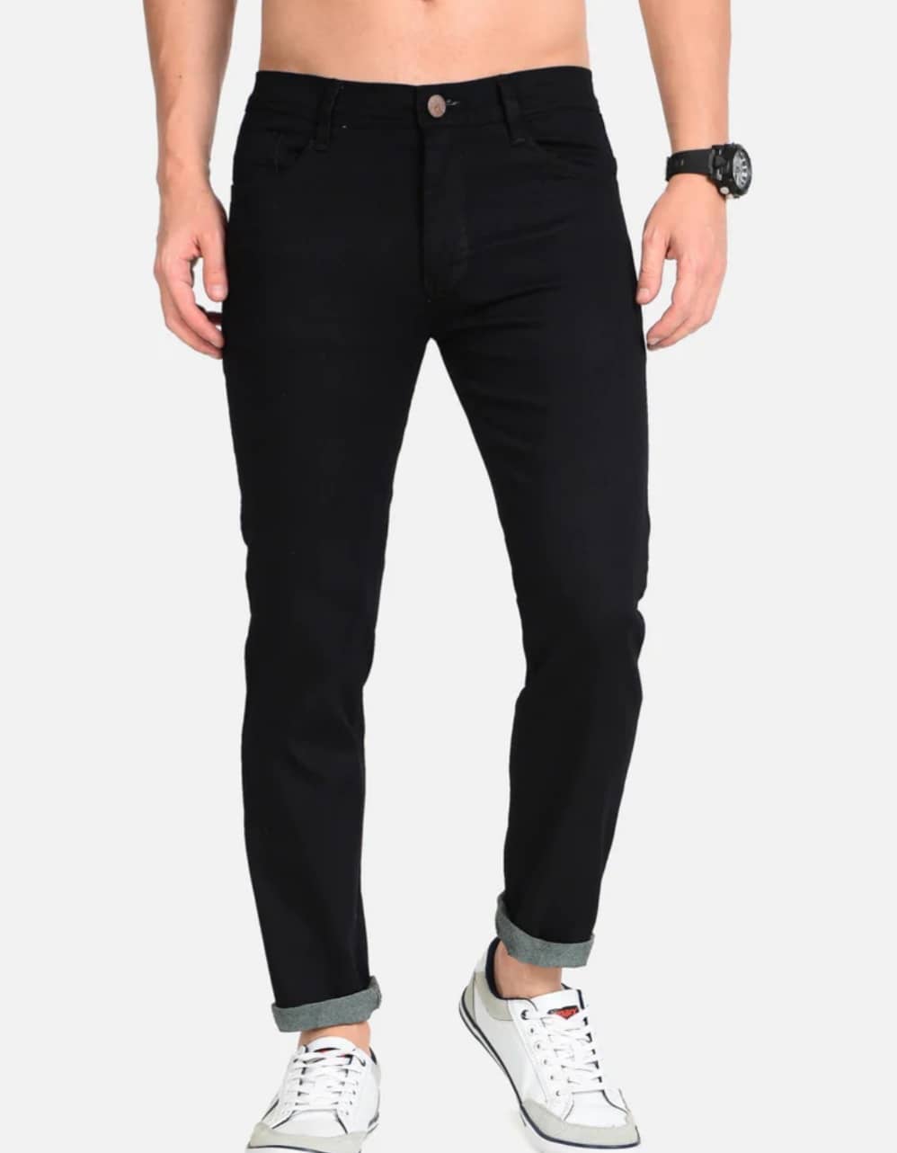 Sindon Regular Fit Solid Men's Jeans - Black ( Pack of 1 ) - Jeans | Buy online on ZillyBuy