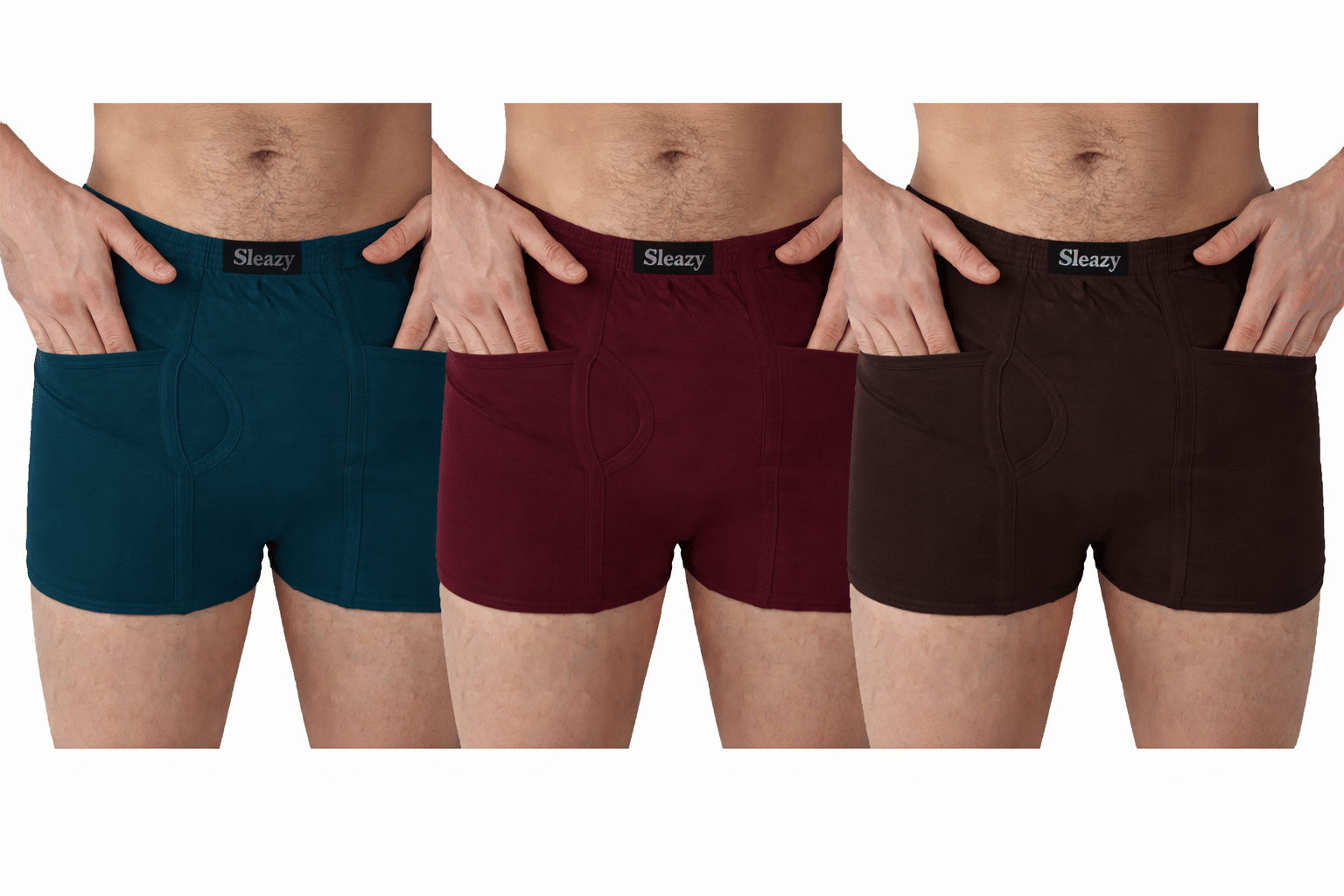 Sleazy Pack of 3 Cotton Boxers For Men's ( Multi )
