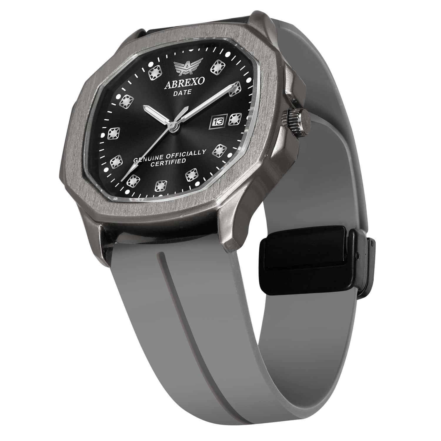 Abrexo Dark Grey Silicon Analog Men's Watch