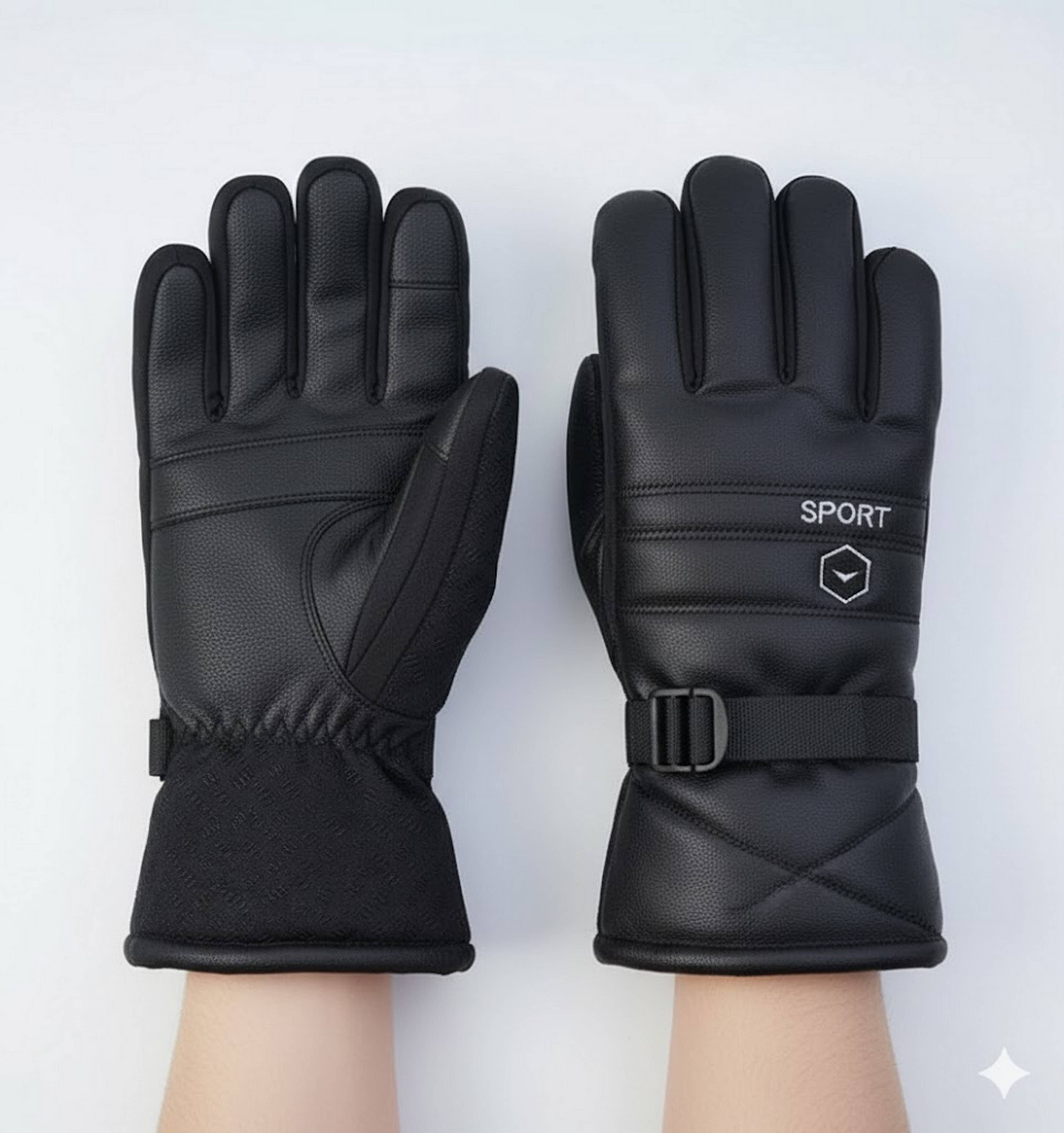 Infispace Black Leather Men's Biker Gloves ( Pack of 1 ) - Jewellery Sets | Buy online on ZillyBuy