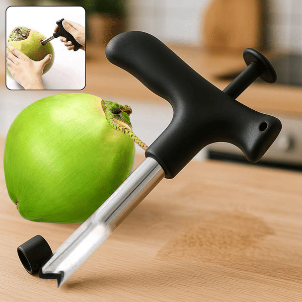 ZMS Marketing Stainless Steel Black Coconut Opener/ Drill Tool
