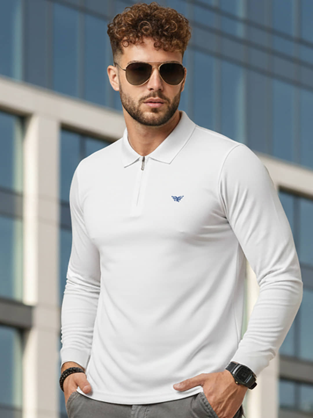 Riss Men Cotton Blend Regular Fit Solid Polo T Shirt ( Sea Green )