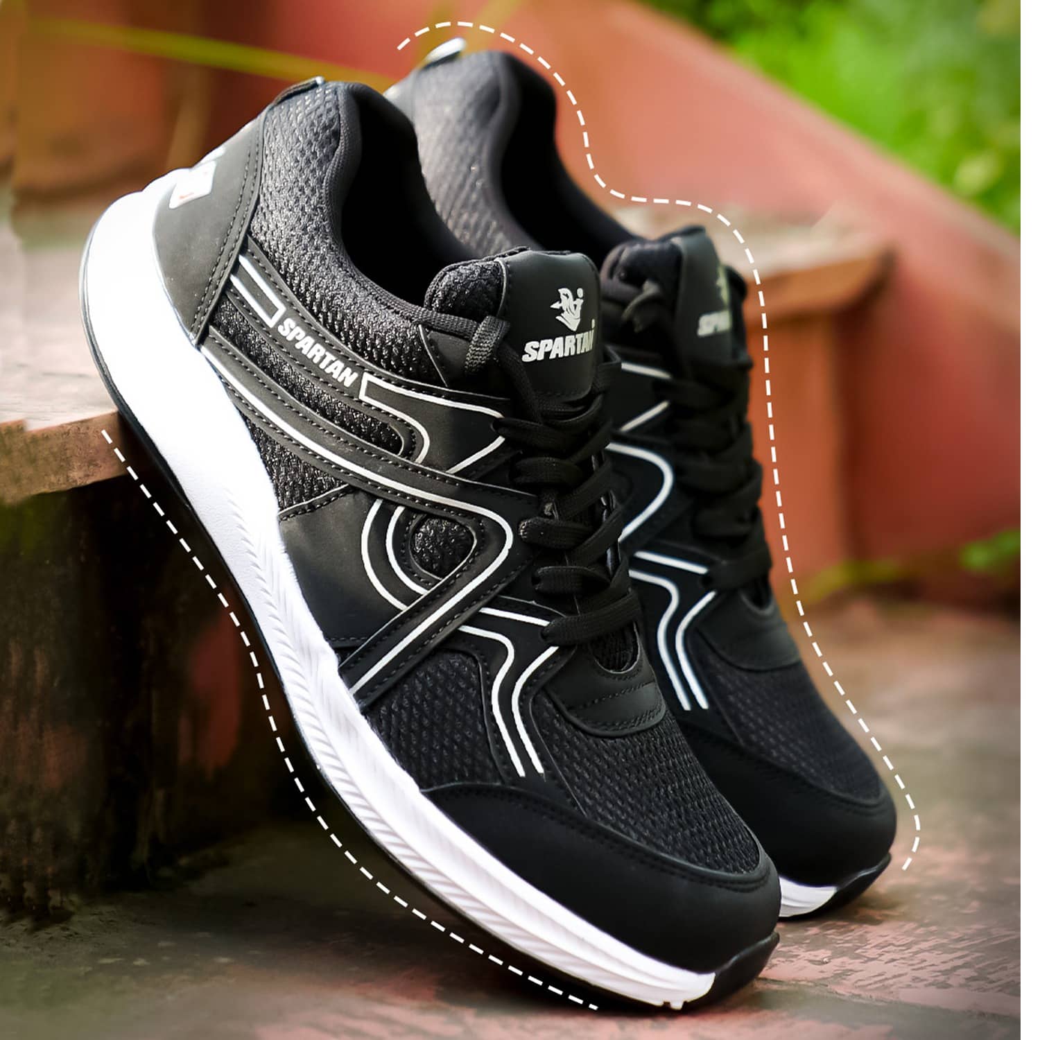 Spartan Spartan trendy Black Men's Sports Running Shoes - Sports Shoes | Buy online on ZillyBuy