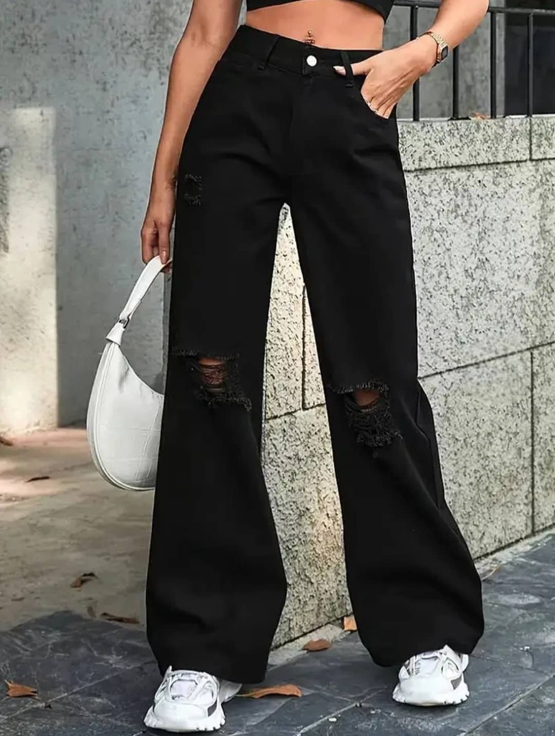 GF Women's Straight Fit High-Rise Jeans ( Black ) - Jeans | Buy online on ZillyBuy