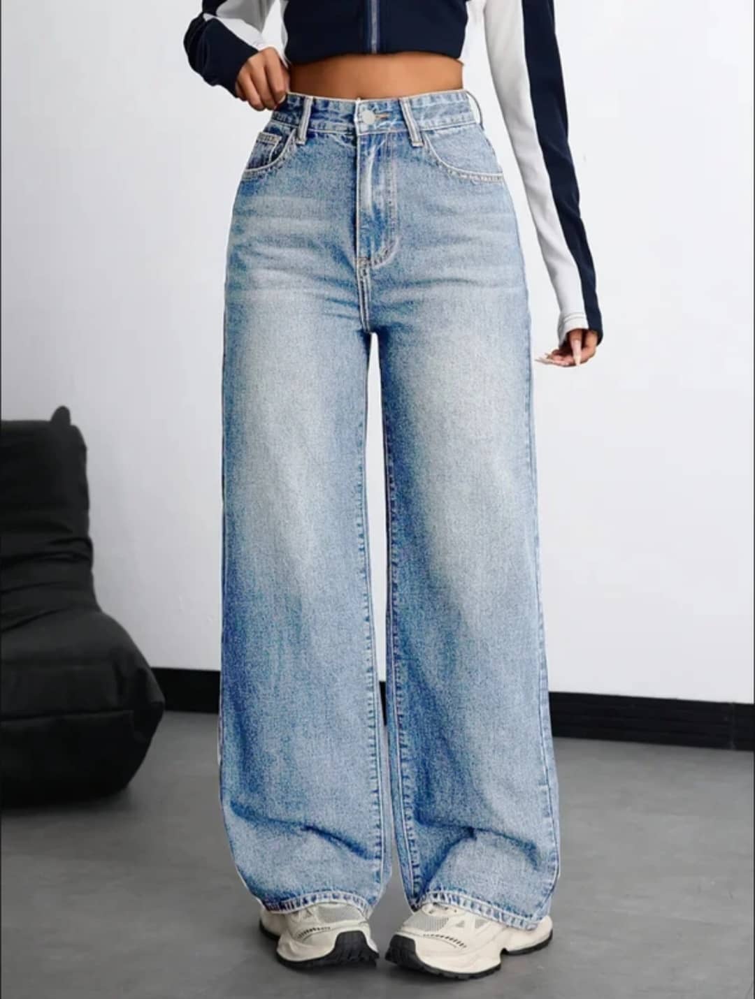 Gazal Fashions Women's Baggy High-Rise Jeans ( Ice Blue ) - Jeans | Buy online on ZillyBuy