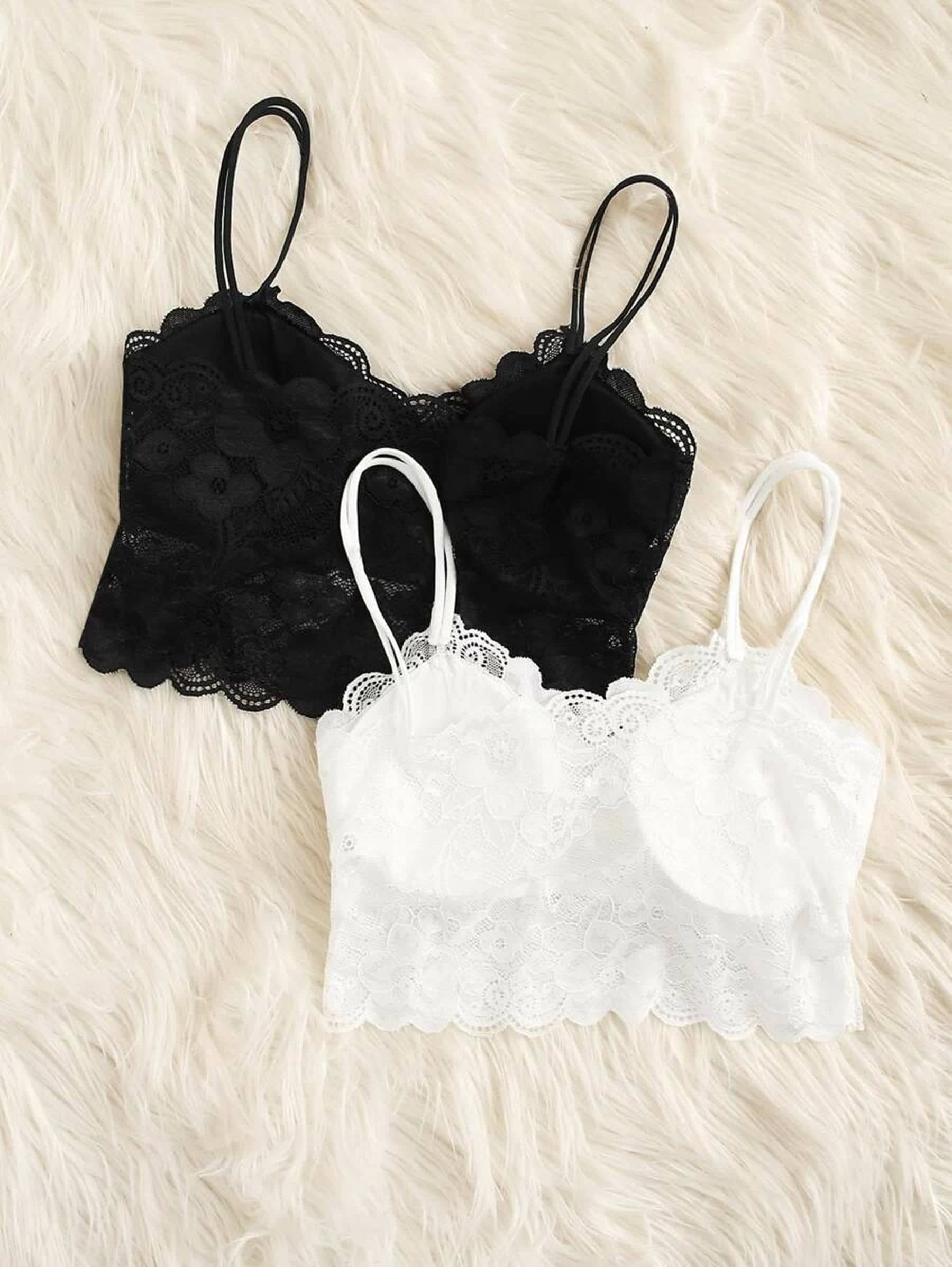 Kamini Pack of 2 Lace Lightly Padded Everyday Bra For Women ( Multicolor )