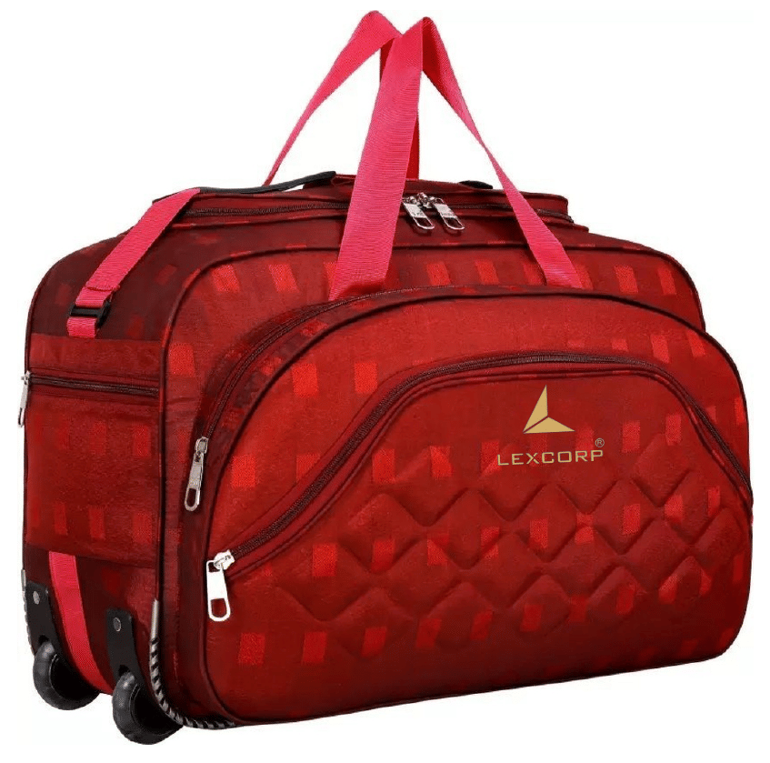 LEXCORP 60 Ltrs Red Polyester Duffle Bag