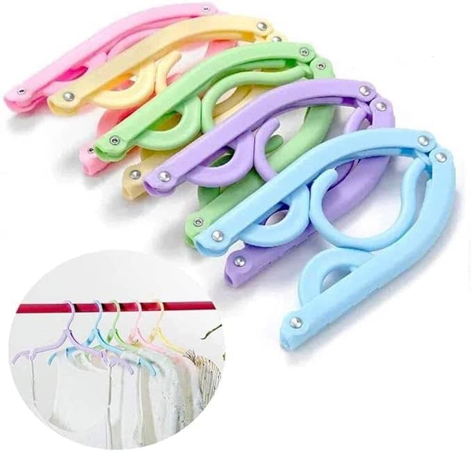 Multi Deal  Foldable Travel Hangers, Portable Folding Hanger Non-Slip, Lightweight ( 5pcs)