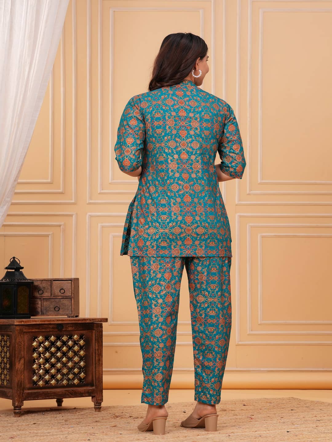Nevisha Style Women Tunic With Trousers Co-Ord Set ( Multicolor )