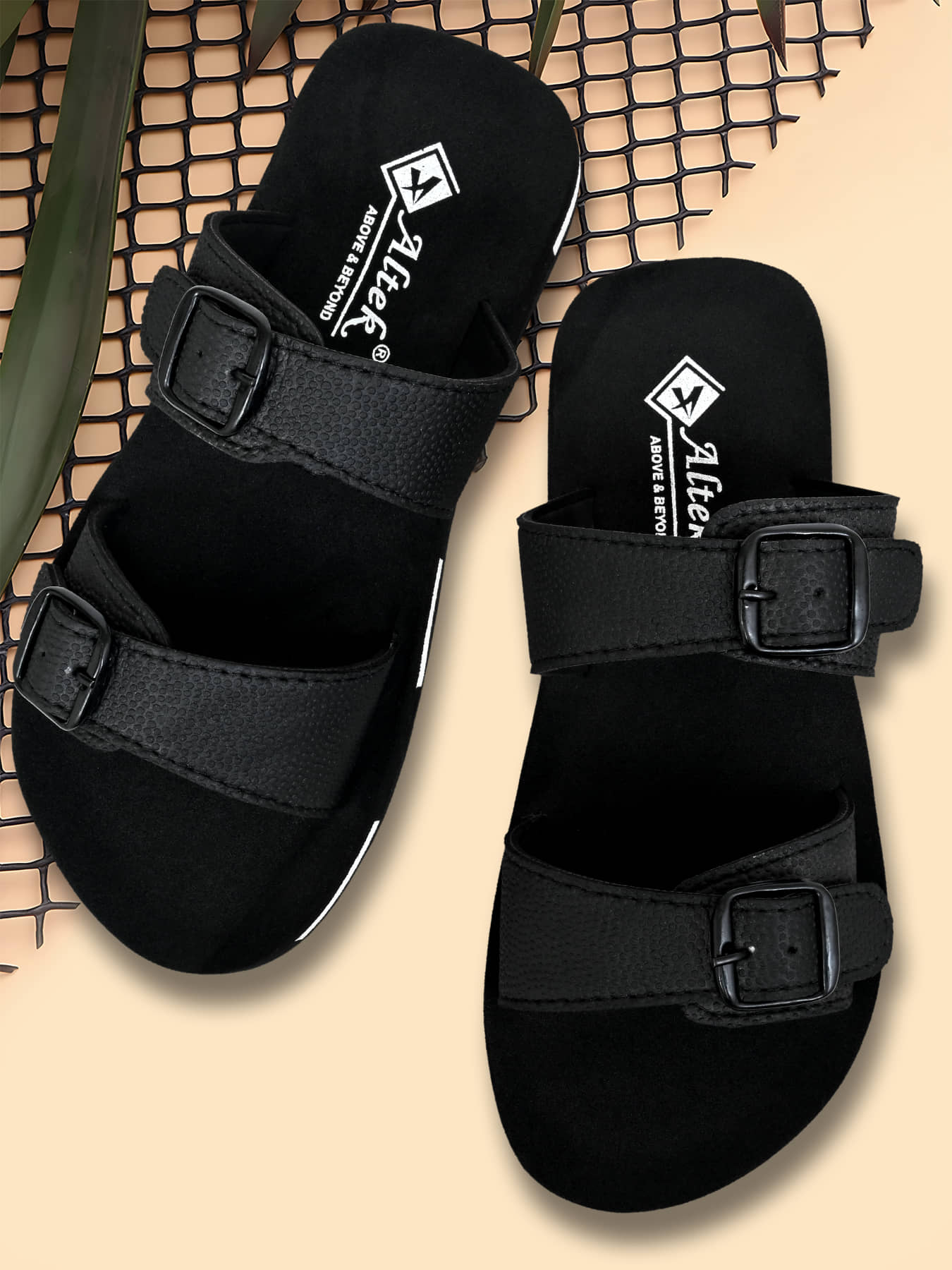 Altek Black Men's Thong Flip Flop