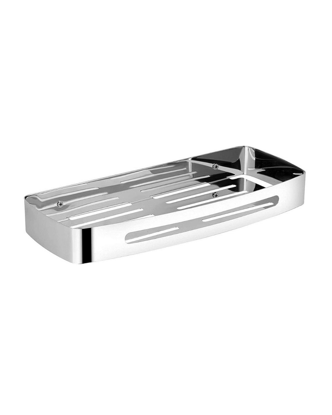 COSSIMO Stainless Steel 304 Grade Wall Mount Oval Bathroom Corner Shelf, Kitchen Shelf/Bathroom Shelf and Rack/Wall Storage Shelf/Bathroom Accessories (Chrome Finish, Pack of 1)