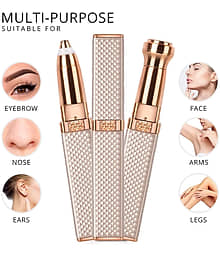 Astralis Global SQUARE DIAMOND Rose Gold Cordless Eyebrow Trimmer With 45 minutes Runtime
