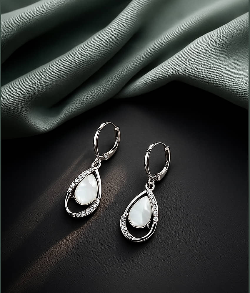shankhraj mall Korean Drop Earrings ( Silver , Pack of 1 ) - Earrings | Buy online on ZillyBuy