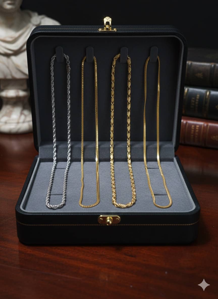 Abrexo Gold Plated Chain ( Set of 4 )