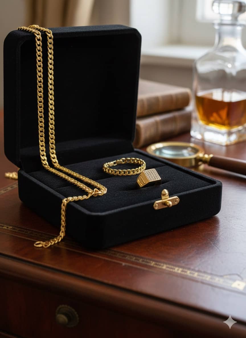 Abrexo Gold Plated Chain ( Set of 3 )